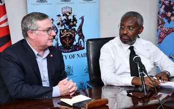 WSU President Kirk Schulz with VC UoN Stephen Kiama